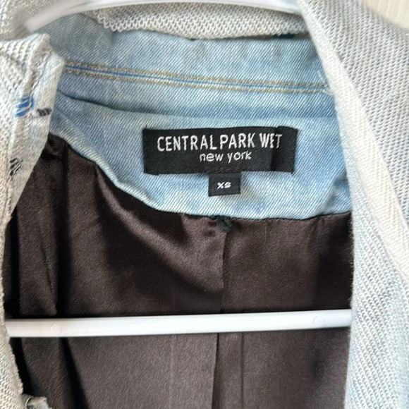 Central Park WestNew York x Revolve 2-in-one Hooded Denim Blazer XS FLAWED - Picture 6 of 15